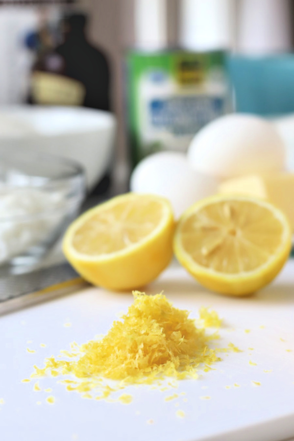 An easy recipe, coconut lemon cake is made with coconut milk, shredded coconut and a little rum, if desired. Baked in a Bundt pan it is similar to pound cake and so good with tea and coffee. Serve for dessert or slice and toast for a breakfast treat.