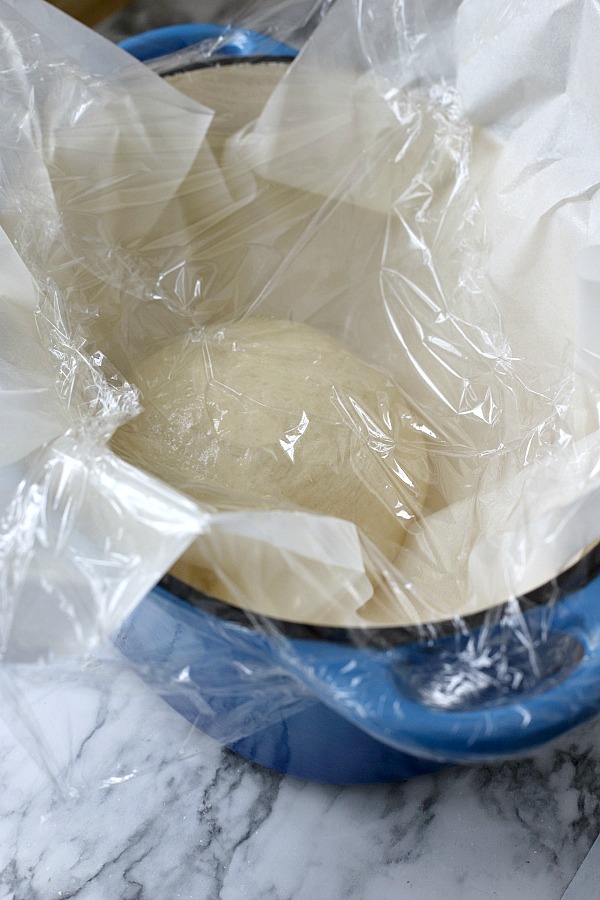 Homemade rustic bread with a crusty exterior and deliciously chewy center with easy almost no-knead recipe from Cooks Illustrated.