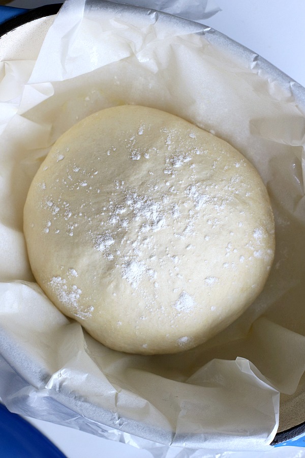 Homemade rustic bread with a crusty exterior and deliciously chewy center with easy almost no-knead recipe from Cooks Illustrated.