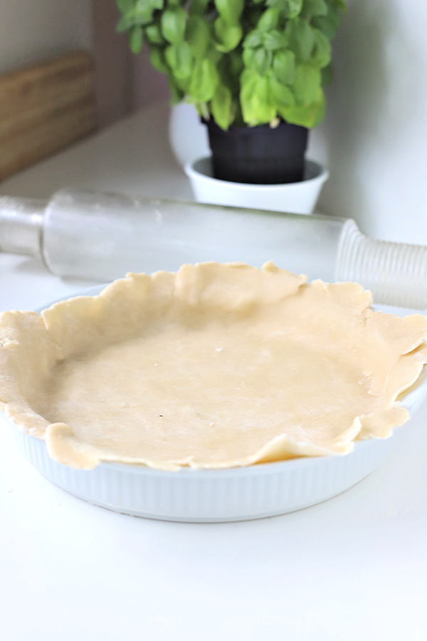 Making you own homemade pie crust is a lot easier than you think and much less expensive.  Easy step-by-step photos for a perfect crust using shortening for your apple, pumpkin and savory pies.