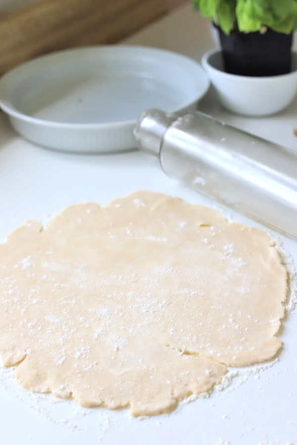 Making you own homemade pie crust is a lot easier than you think and much less expensive.  Easy step-by-step photos for a perfect crust using shortening for your apple, pumpkin and savory pies.