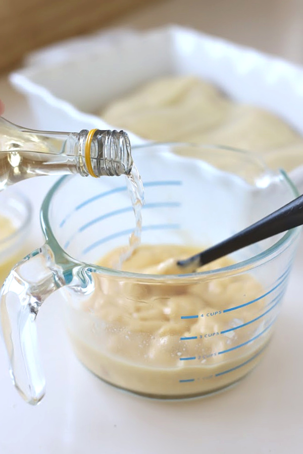 Looking for a quick and easy recipe for a kid-friendly weeknight dinner or to take to a potluck? Make cheesy chicken and stuffing in a creamy sauce and topped with stuffing and melted Swiss cheese (or your favorite cheese). A cinch to make and so good!