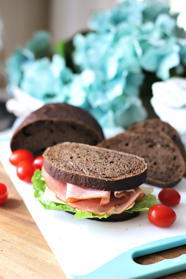 Dark steakhouse brown bread recipe is a great sandwich bread