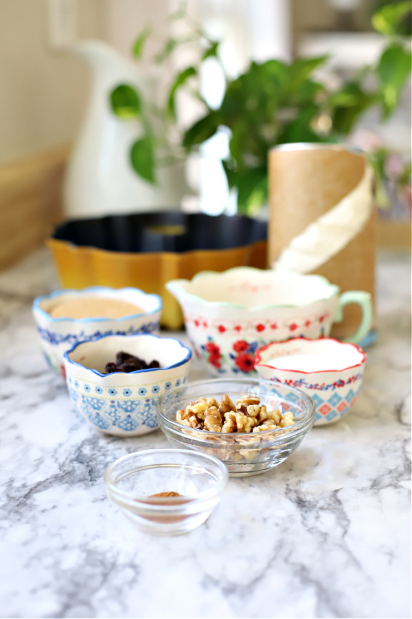 Ingredients for homemade monkey bread