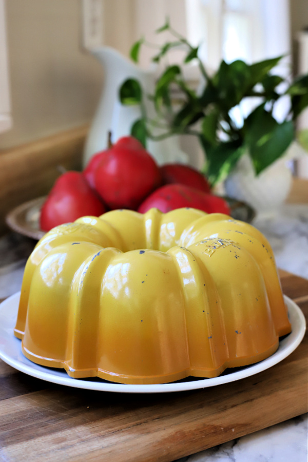 Turing out homemade monkey bread from bundt pan