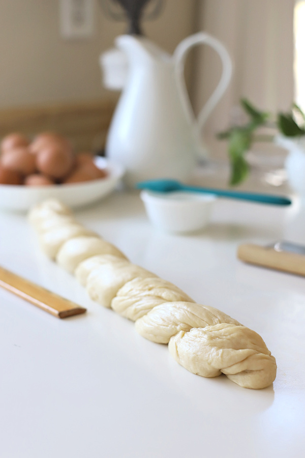 braiding bread dough