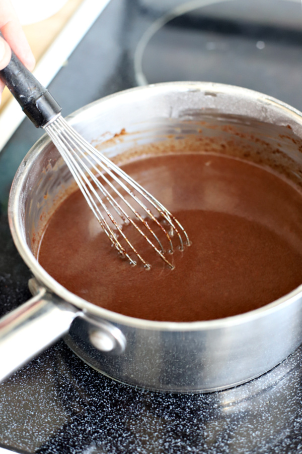 melted chocolate for cream pie