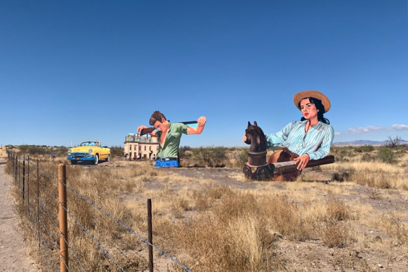 Movie Giant Marfa Valentine Texas roadside Billboard