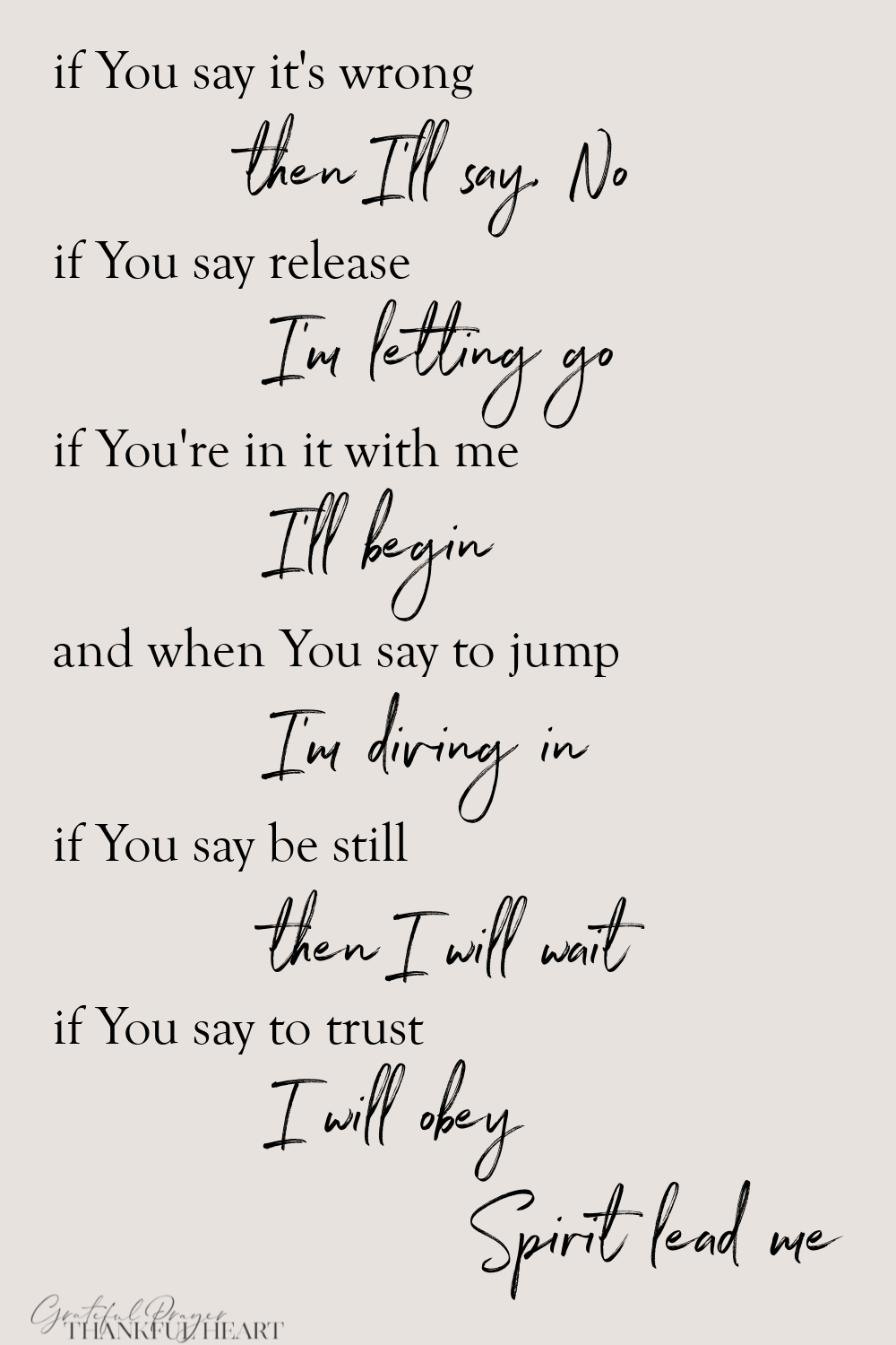 If you say, I will obey, Christian faith and encouragement Spirit Lead Me video song and lyrics by Michael Ketterer music publishing.