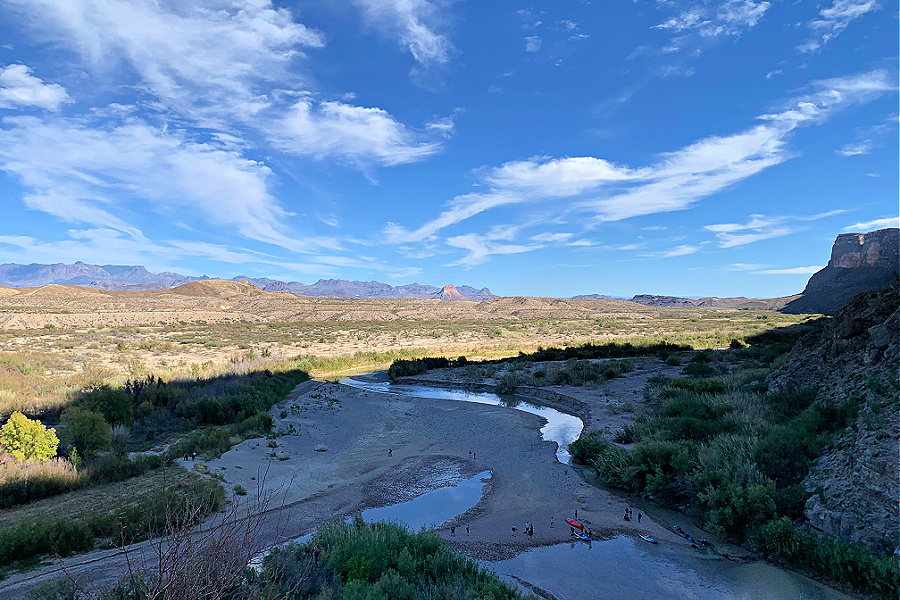 Gorgeous view Big Bend National Park hiking climb.