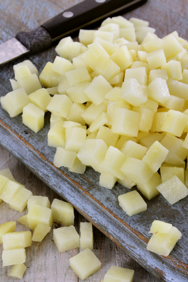 diced potatoes for chowder